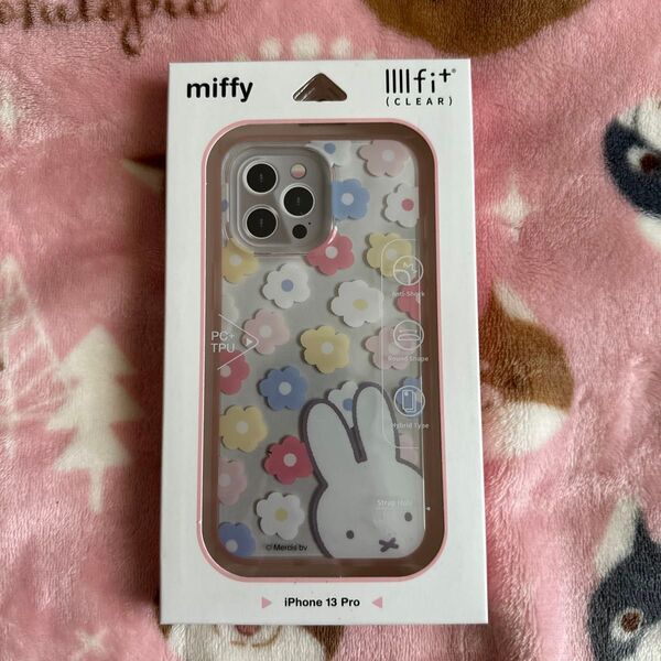 iPhone13 Pro ミッフィー IIIIfit Clear ケース MF-215PK(フラワー)