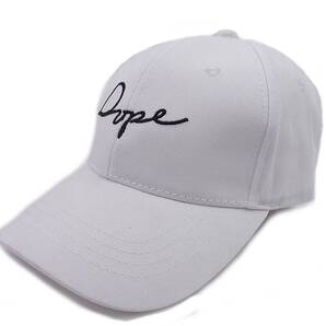 DOPE ドープ DOPEロゴ カーブバイザー 6パネルキャップ FREE フリーサイズ(ホワイト)【並行輸入品】