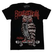 Steadfast brand ステッドファストブランド Perched Owl tattooデザインプリント Tシャツ （ブラック） (M) [並行輸入品]_画像1