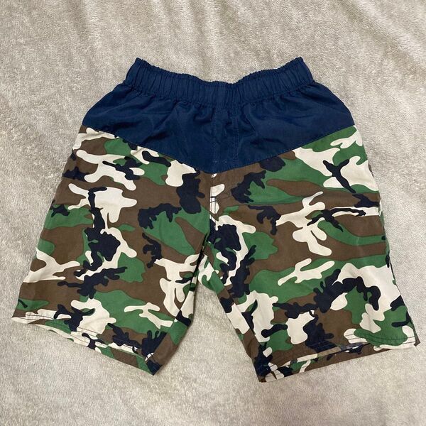 水着 ハーフパンツ 迷彩 男の子 130 ネイビー 紺色 カモフラ 西松屋 海 プール 水遊び 海水浴 旅行