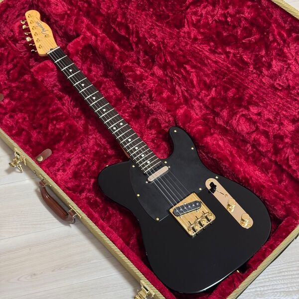2025年製 Fender MIJ Hybrid II Telecaster Black ゴールドパーツMod