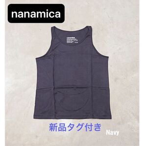 nanamica ナナミカ women's Loopwheel COOLMAX Jersey Camisole タンクトップ 紺