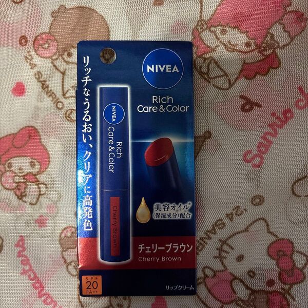 NIVEA Rich Care & Color リップクリーム チェリーブラウン