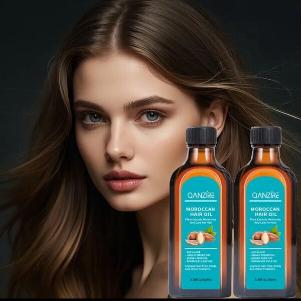 QANZRE モロッカンヘアオイル 100ml 2本セット★アルガンオイル モロッコ 髪の保湿ケア 植物由来スクワラン