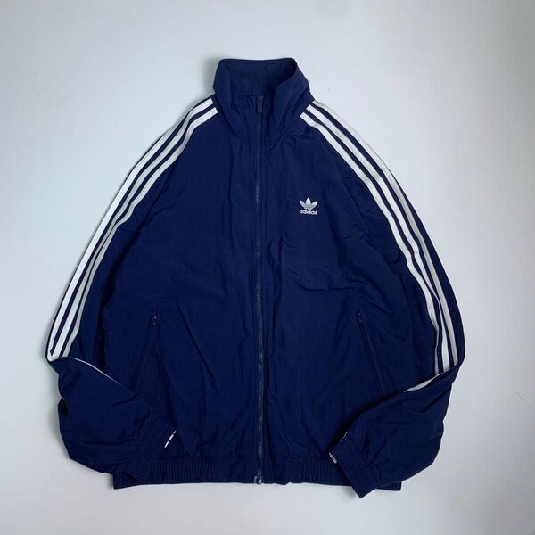 adidas アディダス トラックジャケット アディダスカラー ウーブンファイヤーバード 大きいサイズ XL ネイビー ナイロン