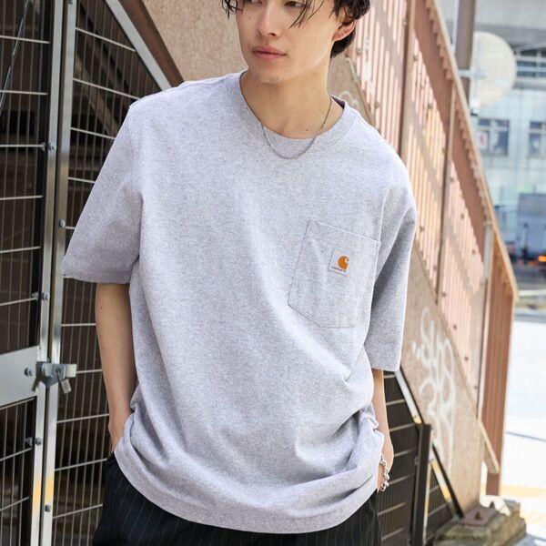 Carhartt (カーハート) メンズ K87 ワークウェア ポケット付き半袖Tシャツ US サイズ: L