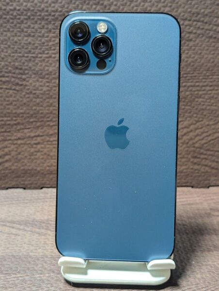 極美品 アップルストア版 SIMフリー iPhone 12 pro 128GB ブルー バッテリー液晶新品100%