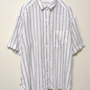 JOURNAL STANDARD relume ◆ リネン半袖シャツ ストライプ リネン100%