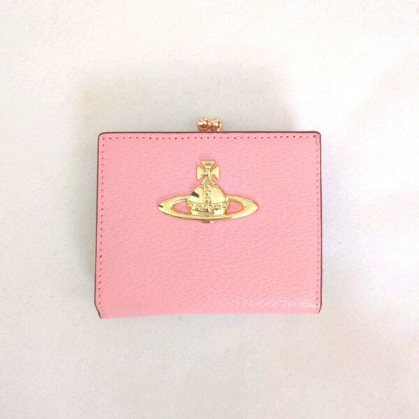 Vivienne Westwood ヴィヴィアンウエストウッド ピンク 二つ折り財布 がま口 コンパクト 可愛い