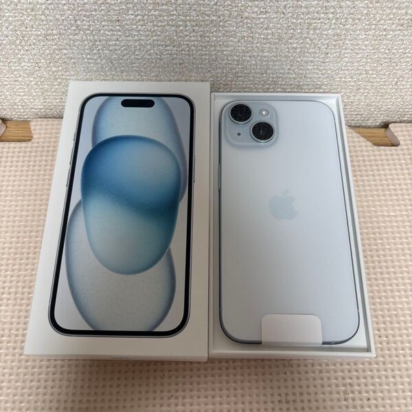 新品 保証1年付 Apple iPhone 15 128GB SIMフリー【ブルー」ドコモ一括購入済み