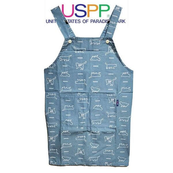USPP キッズエプロン 猫柄 子供用 小さいサイズ