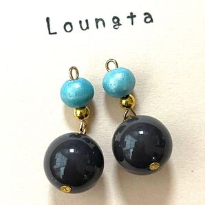 1654ハンドメイドピアス ハンドメイドイヤリング 樹脂ピアス 樹脂ポスト 金属フック 金属ポスト ノンホールピアス