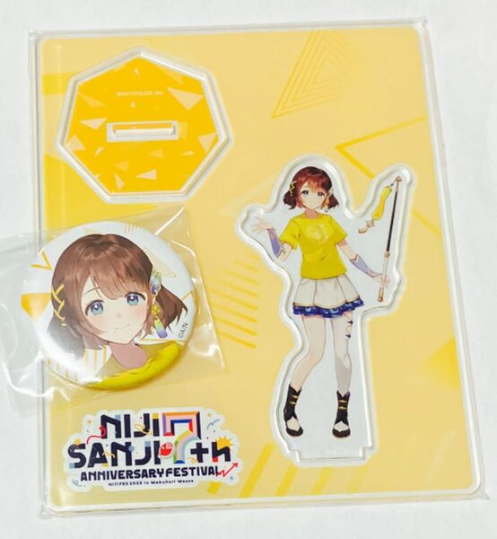 【にじフェス2025】クラスTシャツ アクリルスタンド&ランダム缶バッジ B ver. 司賀りこ