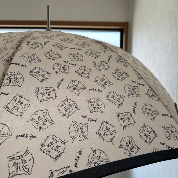 【新品・タグ付き】ポール&ジョー 長傘 雨傘 猫柄 UVカット加工付き 60cm