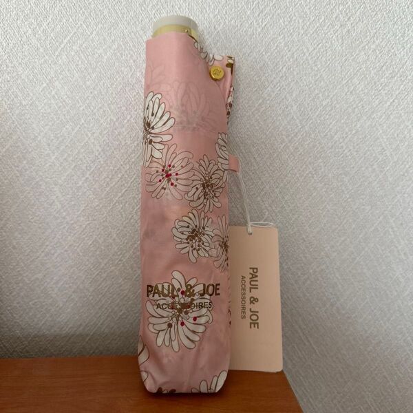 【新品タグ付き】ポールアンドジョー 折りたたみ傘 雨傘 花柄 ピンク 折りたたみ傘 PAUL&JOE ポルジョ