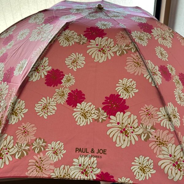 【新品タグ付き】ポールアンドジョー 折りたたみ傘 雨傘 花柄 ピンク 折りたたみ傘 PAUL&JOE ポルジョ