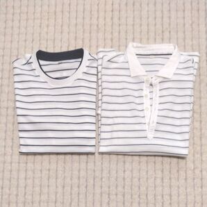 ボーダートップス&ポロシャツ 2枚セットLサイズ