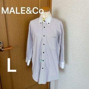 クリーニング済み MALE&Co ワイシャツ 長袖 メンズ