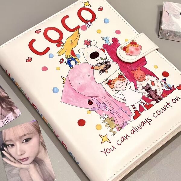 A5 サイズ cocoちゃん システム手帳カバー バインダー手帳 カード収納 HY53