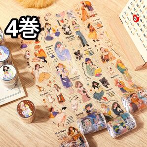 新!Q310 ペット系女子 猫 犬 可愛 テープ コ ステッカー