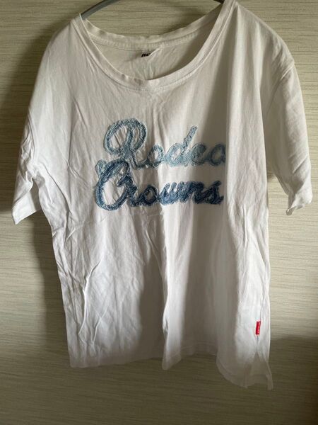 Rodeo Crowns Tシャツ ホワイト 刺繍ロゴ