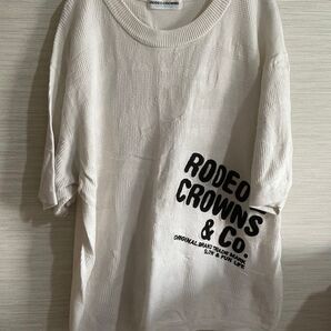 RODEO CROWNS 半袖ニット ホワイト