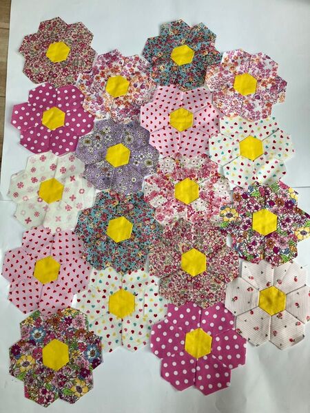 キルトトップ パッチワーク 未完成 ハンドメイド