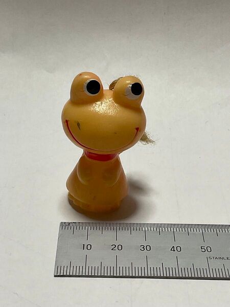 昭和レトロ 当時物 コルゲンコーワ ケロちゃん フィギュア ソフビ カエル ベージュ