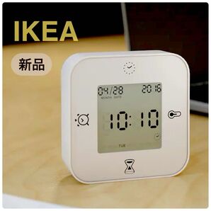 ☆SALE【新品/未開封】IKEA イケア 時計 ホワイト(クロッキス )温度計 タイマー アラーム