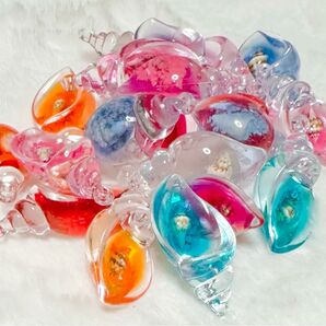 アクリルビーズ 夏 クリア貝殻 1個 35円