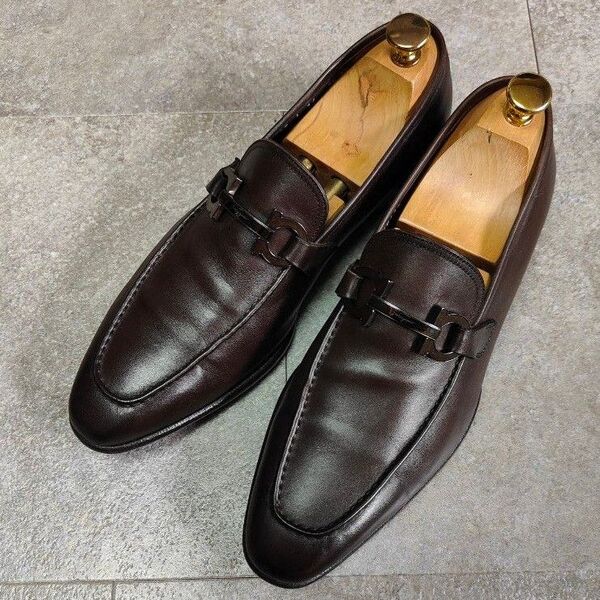【Salvatore Ferragamo】ガンチーニ ビットローファー ブラウン
