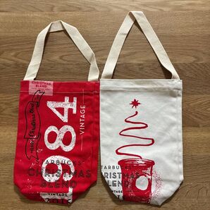スタバ スターバックス ノベルティ バッグ トートバッグ エコバッグ クリスマス 非売品 クリスマスブレンド 2点