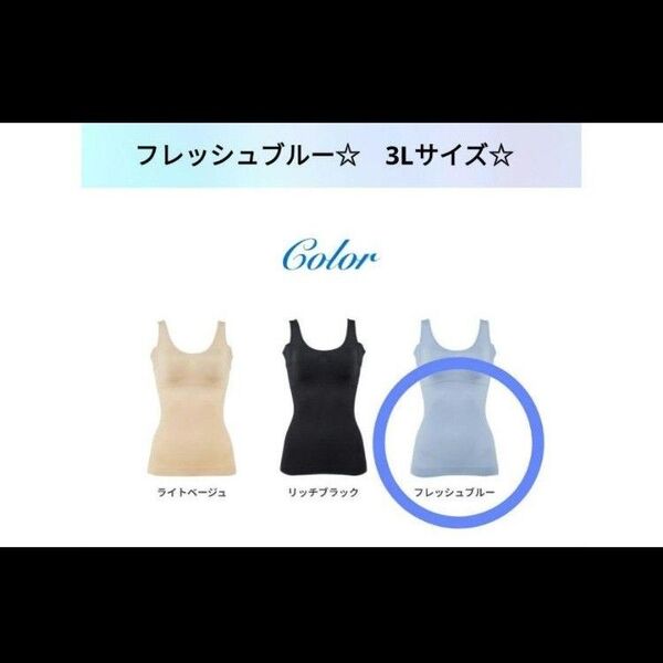 ジニエ グラマーシェイプクールリッチ☆ フレッシュブルー☆ 3Lサイズ☆