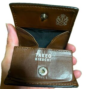 格安出品 TAKEO KIKUCHI コインケース メンズ タケオキクチ ブルーステッチ