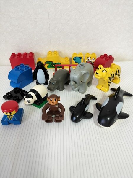 LEGO レゴ デュプロ ブロック トラ サル ペンギン シャチ ゾウ パンダ カバ 人形