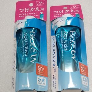 ビオレUV アクアリッチ ウォータリーエッセンス フレッシュパウチ(つけかえ用120g)×2セット