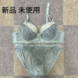 新品未使用 タグなし ブラショーツセット 下着 補正下着 花柄 レース ブラジャー A75 ショーツ Mサイズ