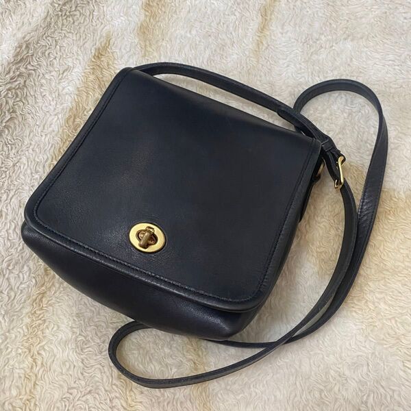 COACH コーチ ショルダーバッグ オールドコーチ ターンロック レザー old coach black