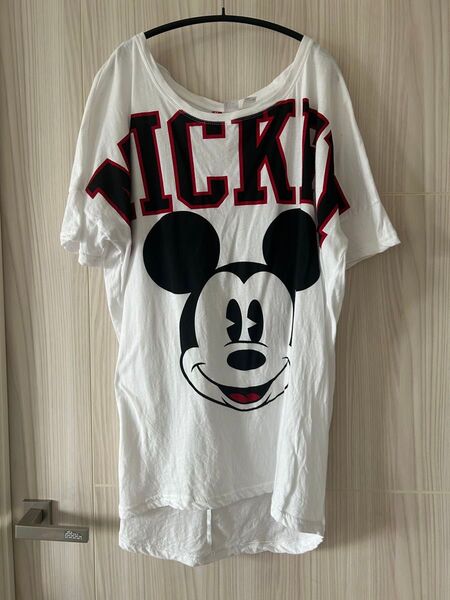 H&Mエイチアンドエム 半袖Tシャツミッキーオーバーサイズ