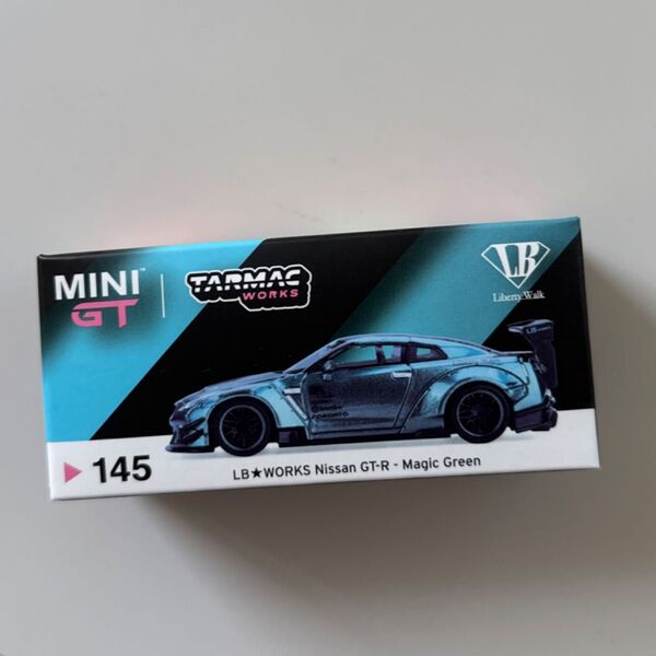 1/64 MINI GT LBWK リバティーウォーク 日産GT-R マジックグリーン 廃盤品 箱色あせあり
