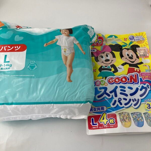男の子 女の子 オムツ スイミング パンツ セット L パンパース グーン