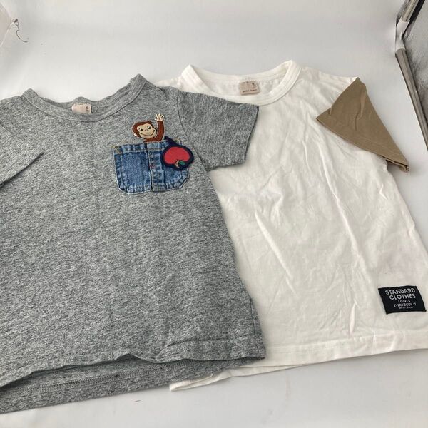 男の子 半袖 トップス Tシャツ セット おさるのジョージ petit main 110