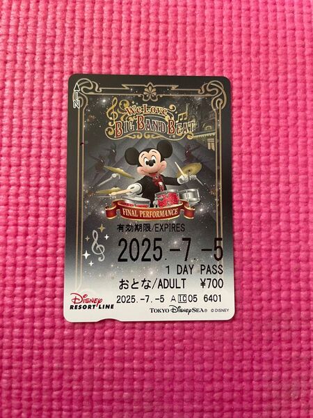 ディズニー リゾートライン 使用済 フリーきっぷ 切符 ビッグバンドビート フリー切符 ミッキーマウス