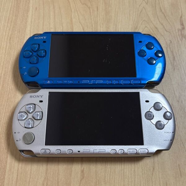 PSP 3000 ブルー シルバー ジャンク 2台