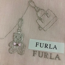 FURLA　フルラ ハンカチ pハートベアチャーム刺繍_画像2