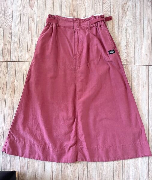 Dickies ロングスカート ピンク niko and … マキシ丈スカート 丈84cm ディッキーズ
