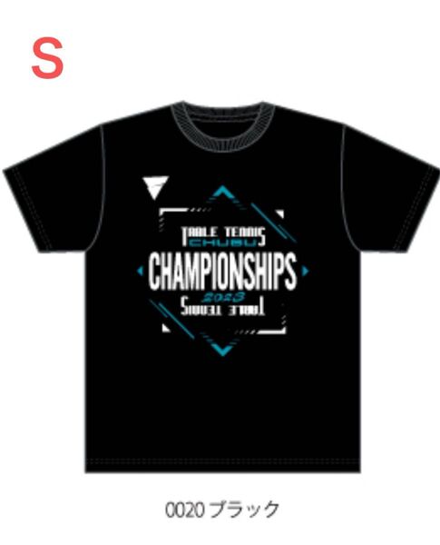 VICTASヴィクタス★第75回中部日本卓球選手権大会/限定記念Tシャツ/プラクティスT半袖/静岡★富士ブラック黒/S(男女兼用)