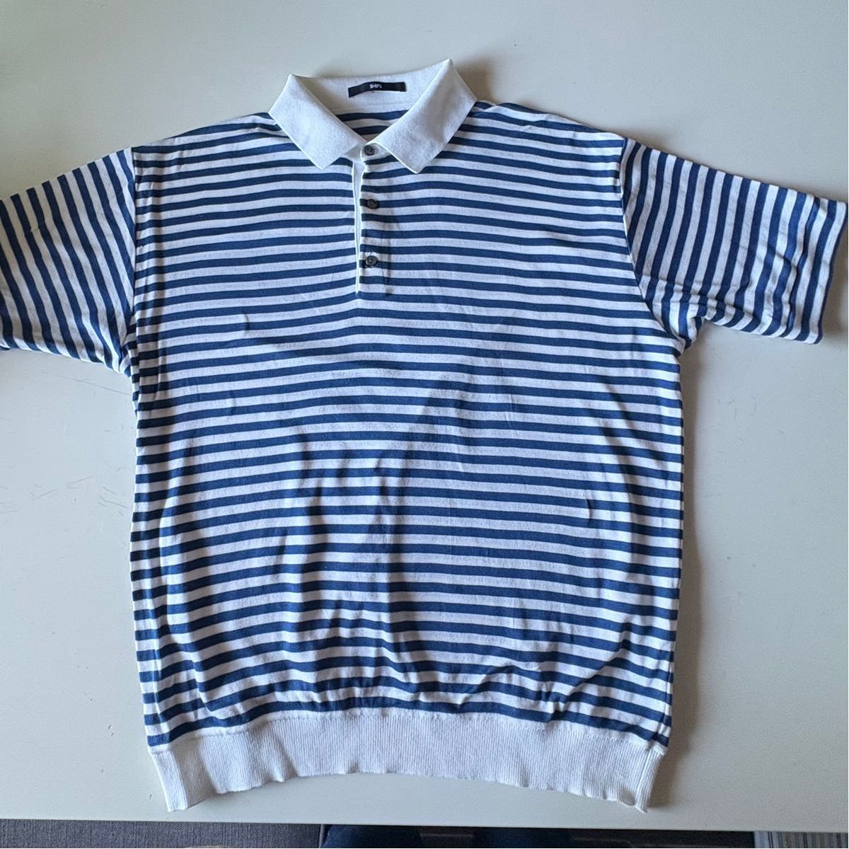 SIPS ボーダー柄ポロシャツ
