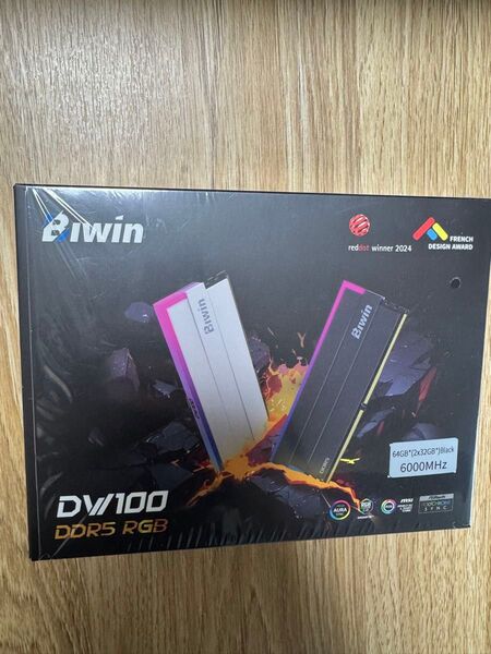 Biwin DW100 DDR5 6000MT/s 64GB(32GB×2枚) CL30 RGB