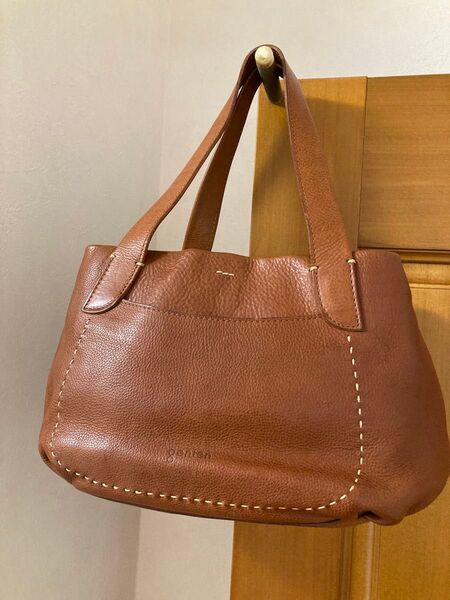 genten バッグ ブラウン レザー